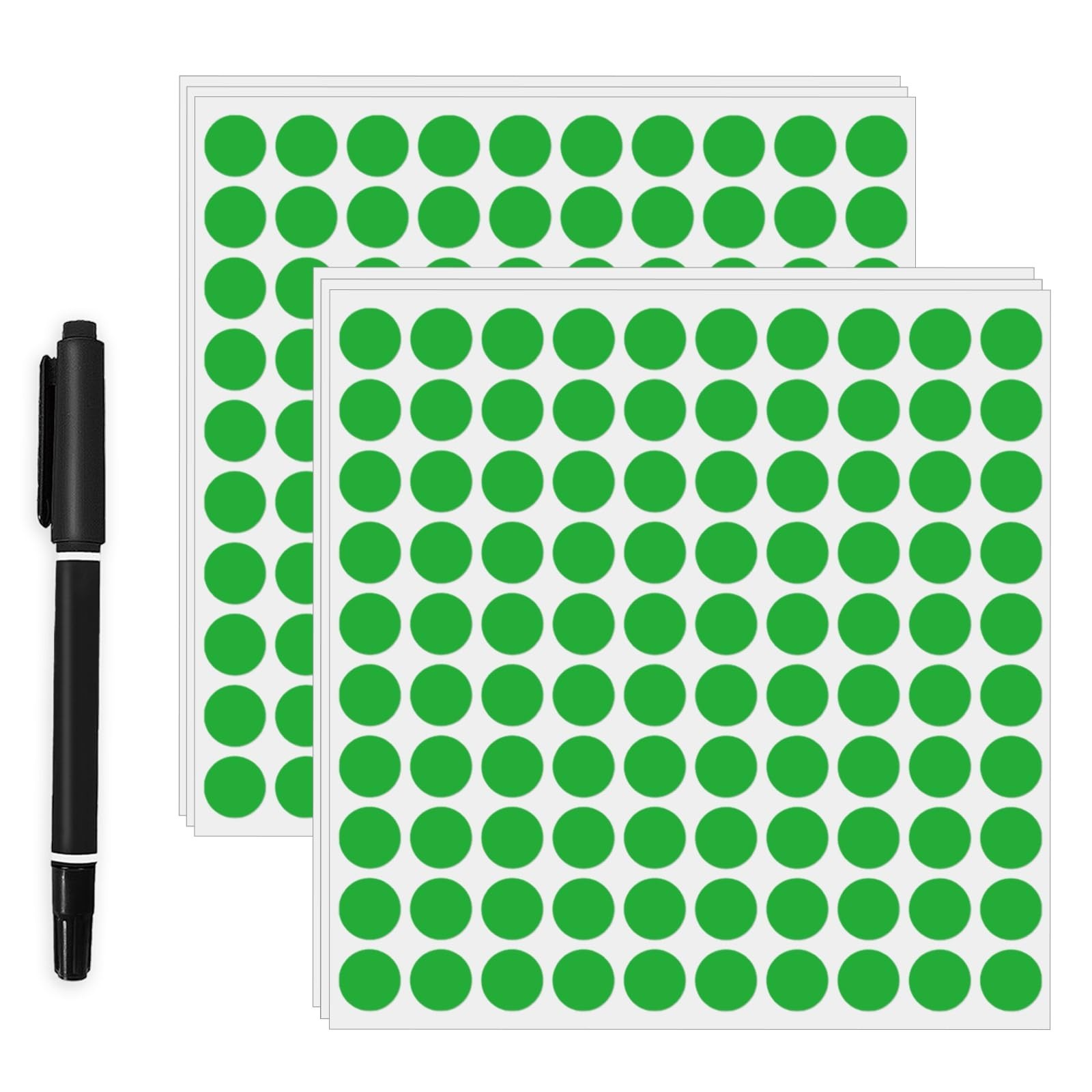 2000 Pcs 3/4″ Garage Sale Price Stickers Sheets, Green Yard Sale Price Sticke…