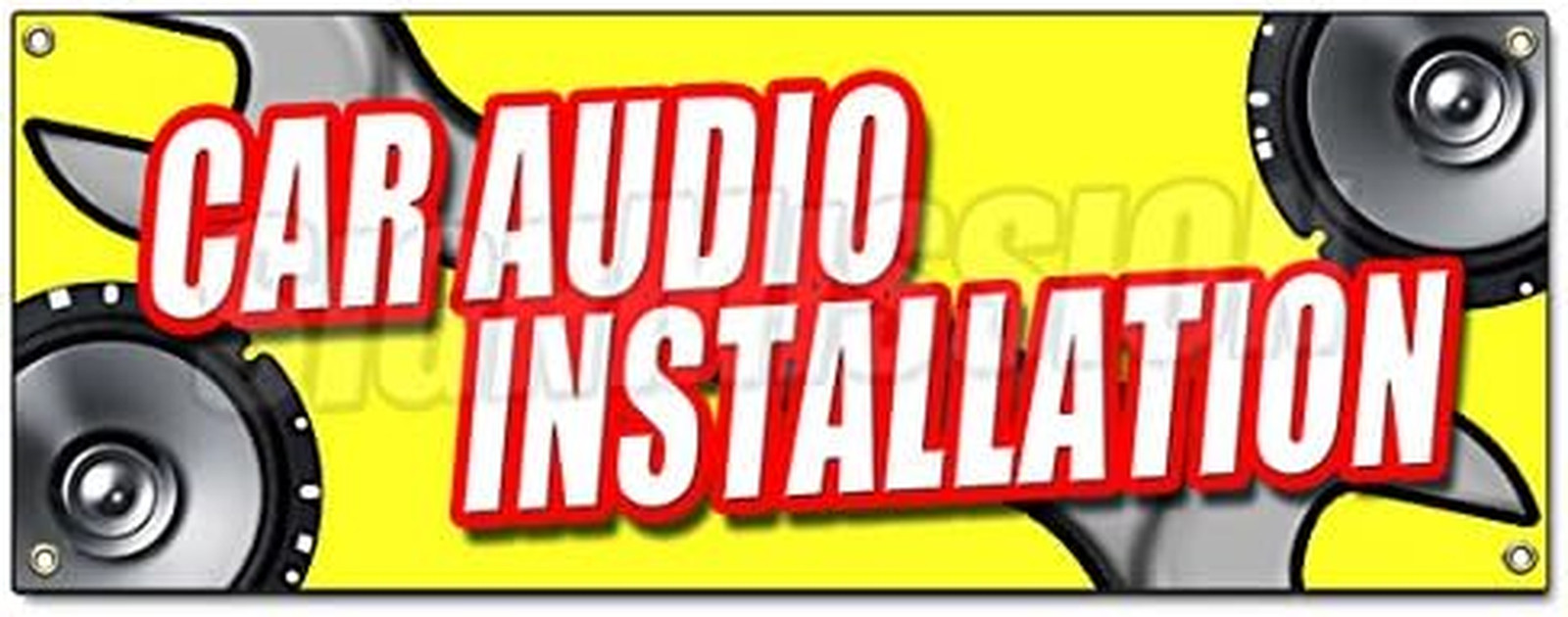 CAR Audio Installation Banner Sign Stereo Speakers Repair Amps Auto