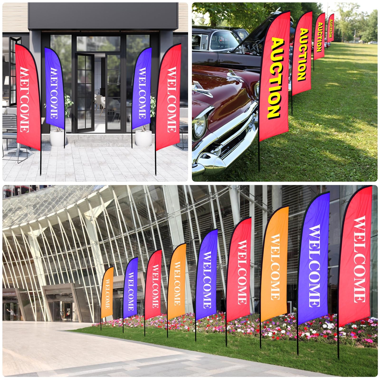 Yeload 7Ft Blank Feather Flag Kit Pole – Solid Color For Sublimation Business –