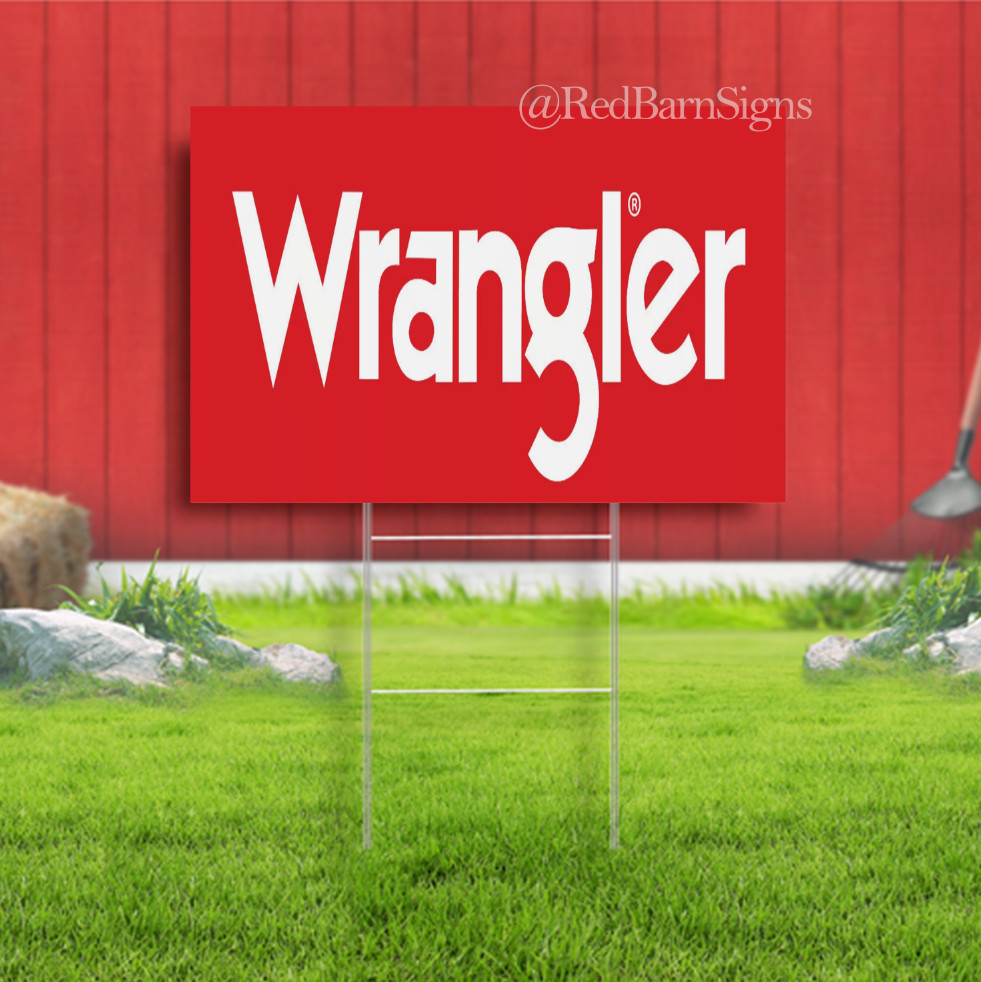 For WRANGLER Apparel Brand Exposure Yard Sign Clothes Store Shop Display