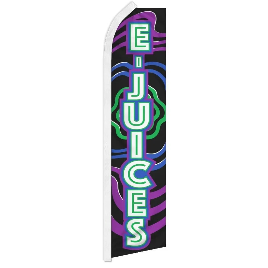 E/Juices Swooper Flutter Feather Advertising Dispensary Smoke Shop Banner Flag