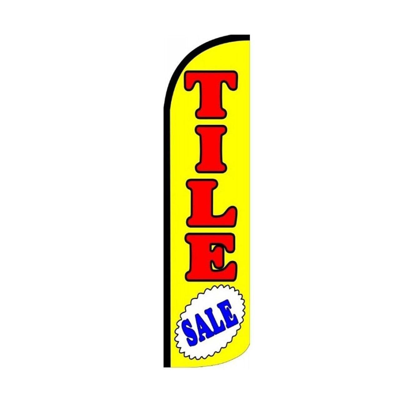 Tile Sale Swooper Flutter Windless Feather Flag | 3ft W x 11.5ft Tall