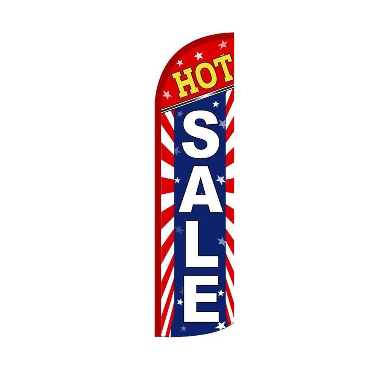 Hot Sale Swooper Flutter Windless Feather Flag | 3ft W x 11.5ft Tall