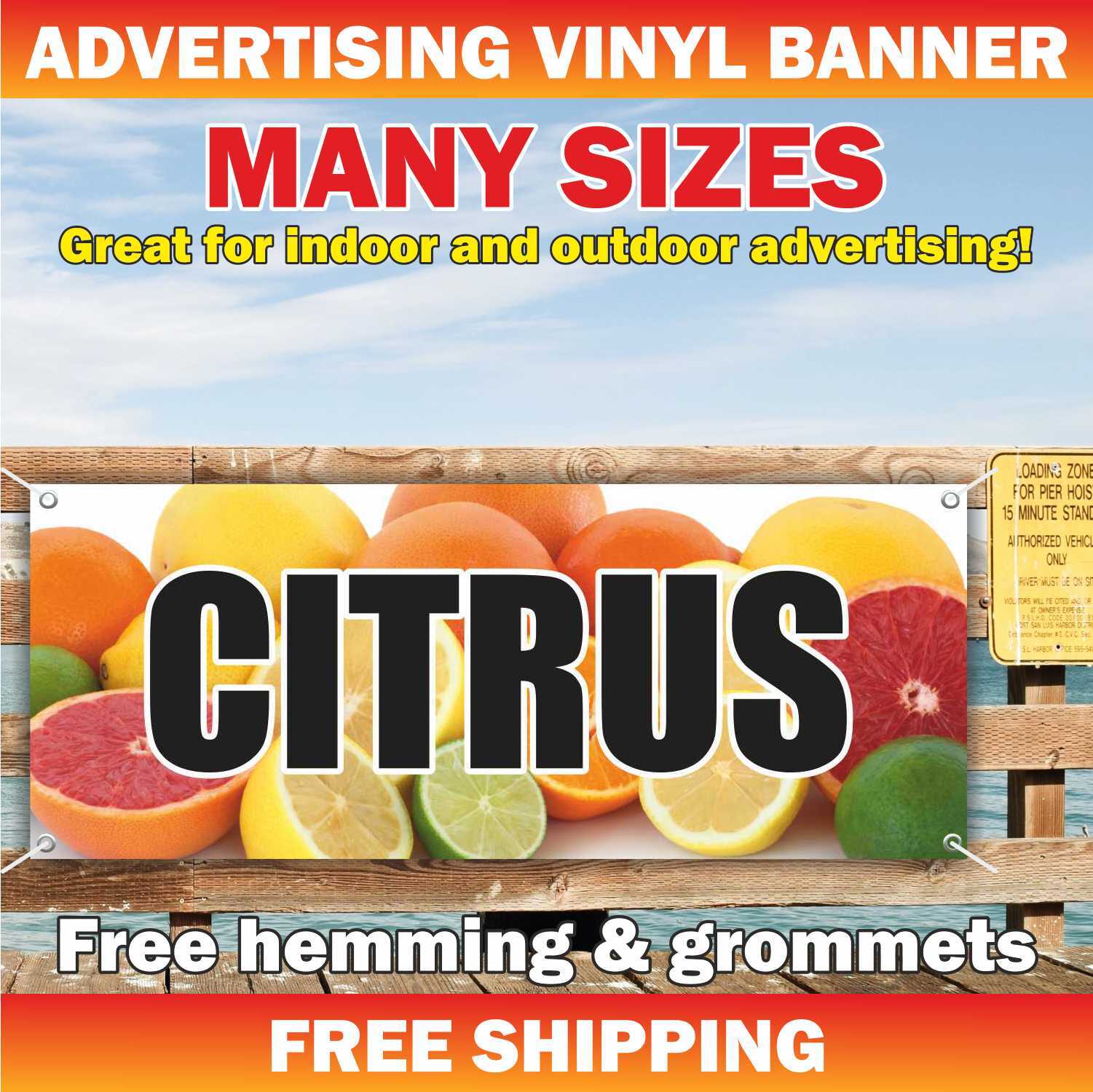 CITRUS Advertising Banner Vinyl Mesh Sign produce fresh drink health fruit sale