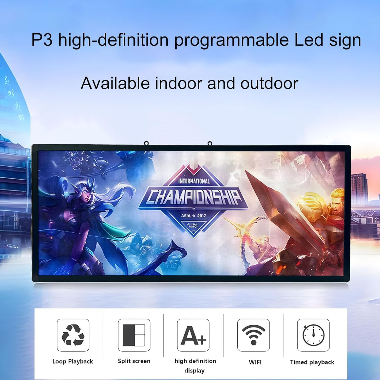 P3 Programmable Scrolling Custom Led Sign Outdoor Digital for Business Display S