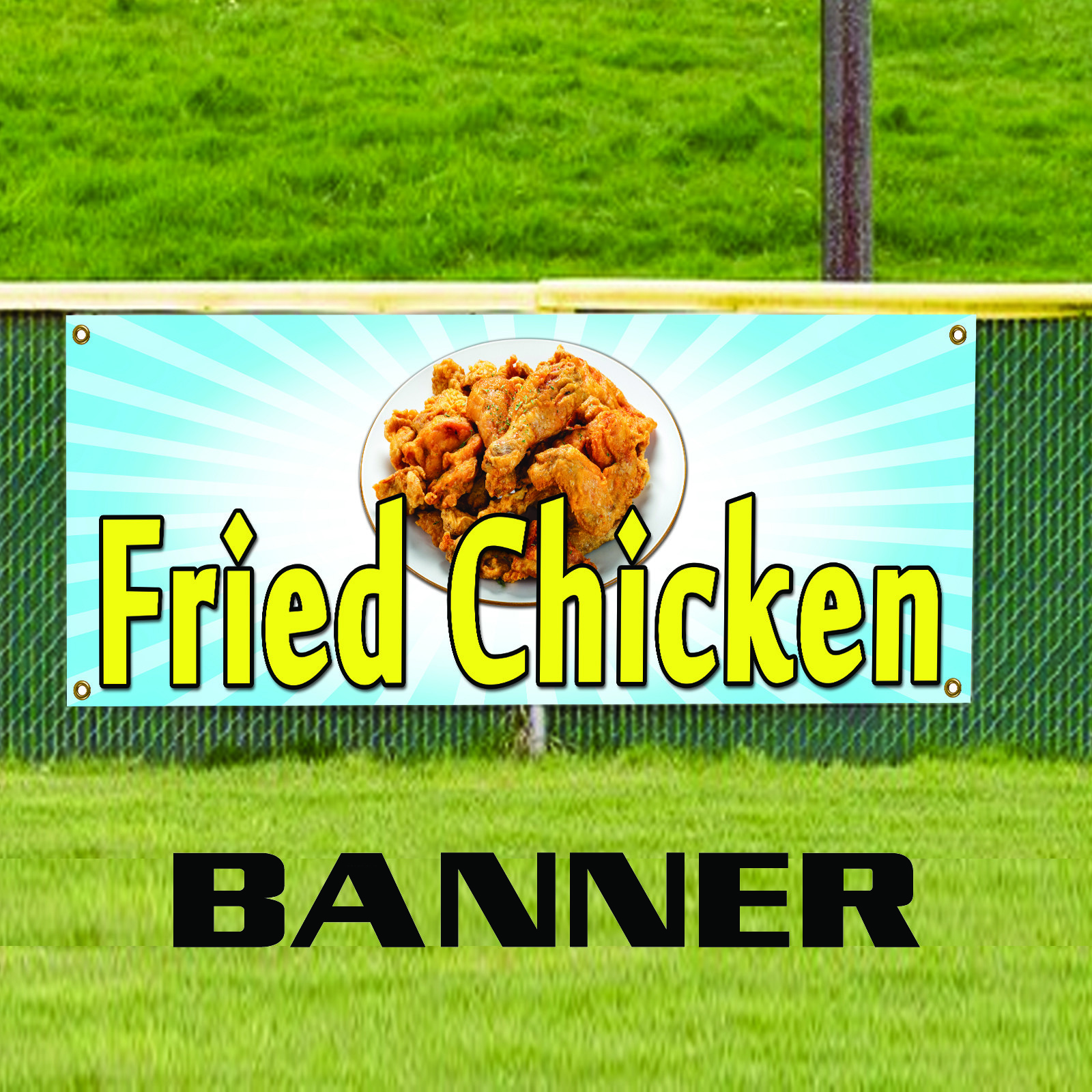 Fried Chicken Vinyl Banner Finger Nuggets Strips Hotels Front Advertising Banner