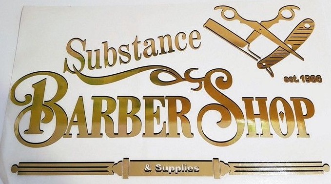 Barber Shop Window Stickers Sign Decal Salon Traditional American Modern Style