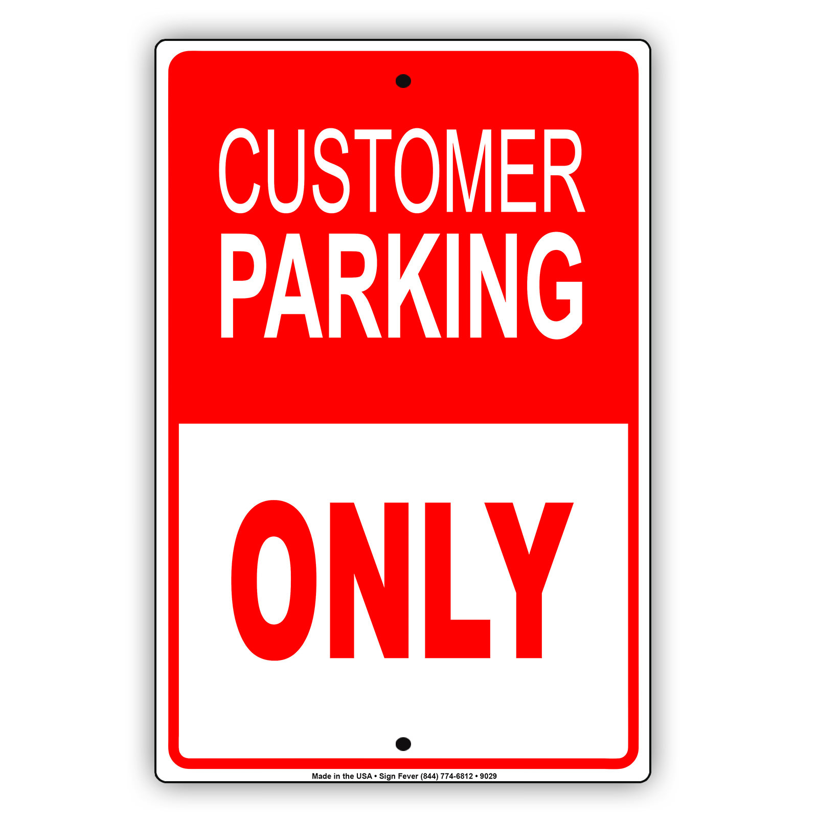 Customer Parking Only Store Retail Wall Art Decor Novelty Aluminum Metal Sign