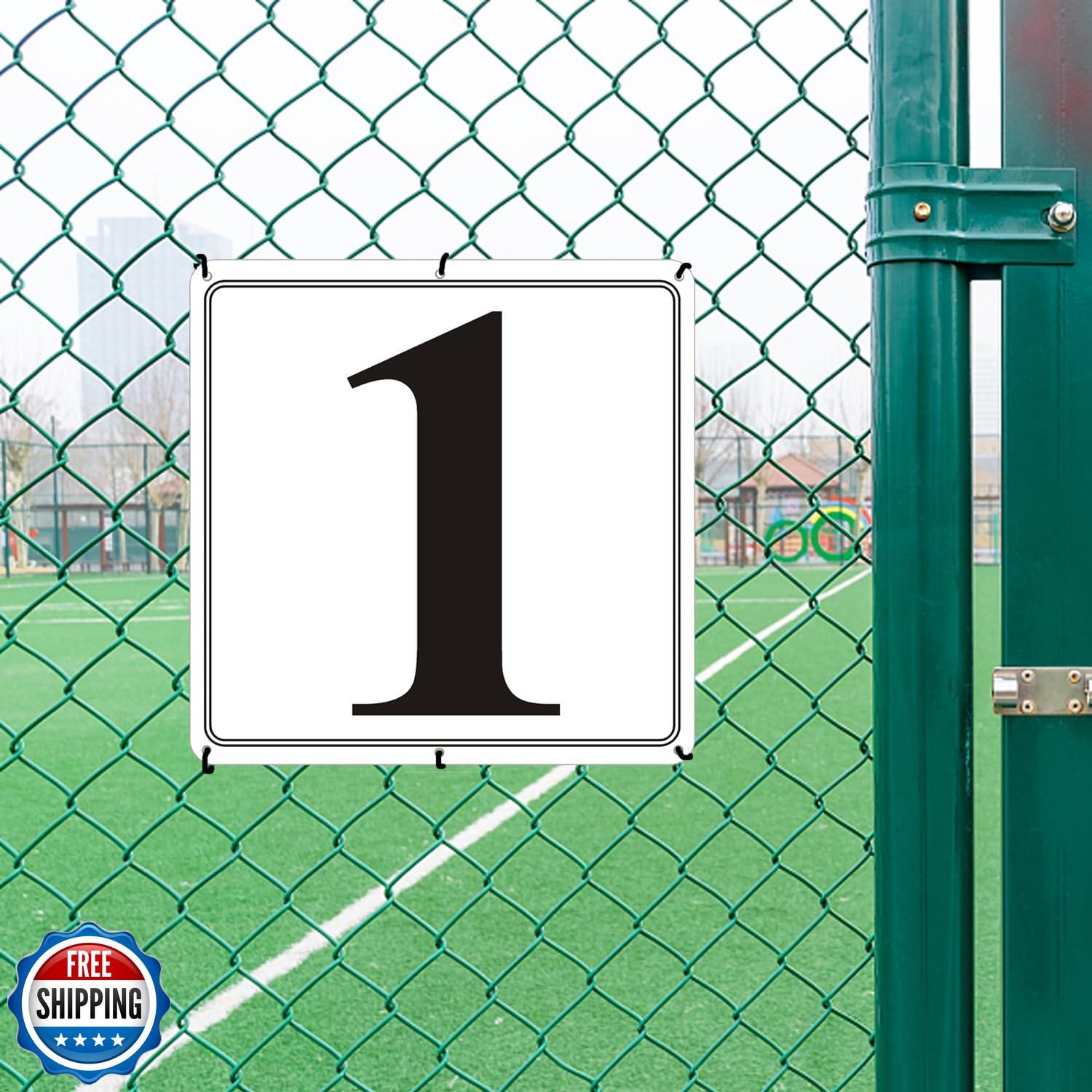 i-CowFun Premium Metal Number Signs 84 – Aluminum 12″ X 12″ Parking Spot Numb