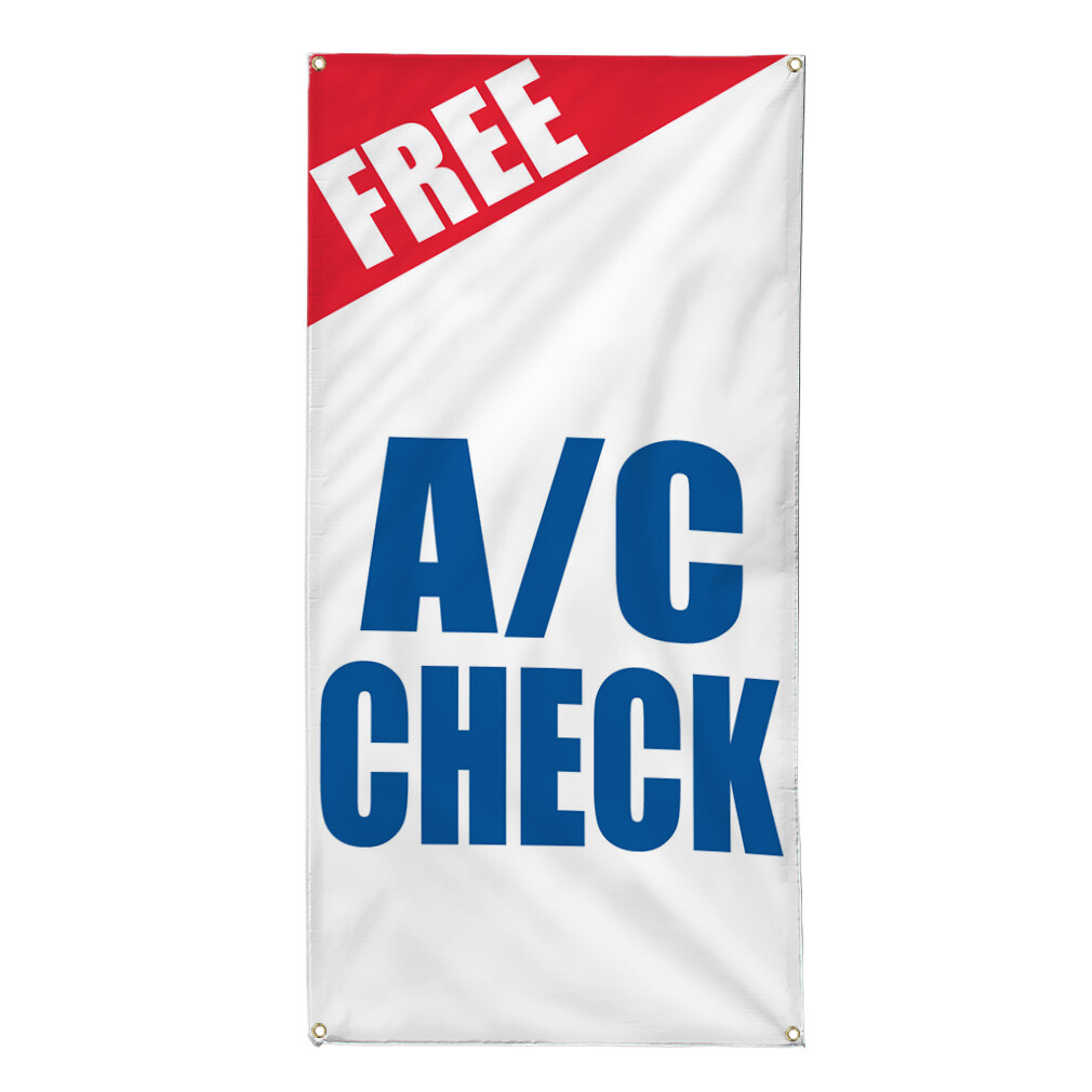 Vertical Vinyl Banner Multiple Sizes Free A C Check Promotion Business Business