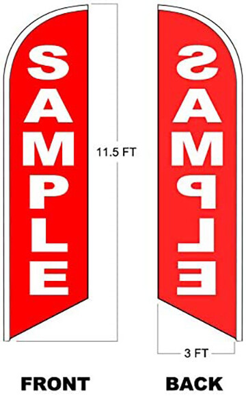 AGUA FRESCA – Windless Swooper Flag 3×11.5 ft Feather Banner Sign bq55
