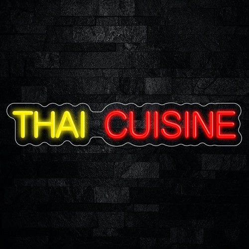 Thai Cuisine LED Neon Sign 27″L x 5″H #32797