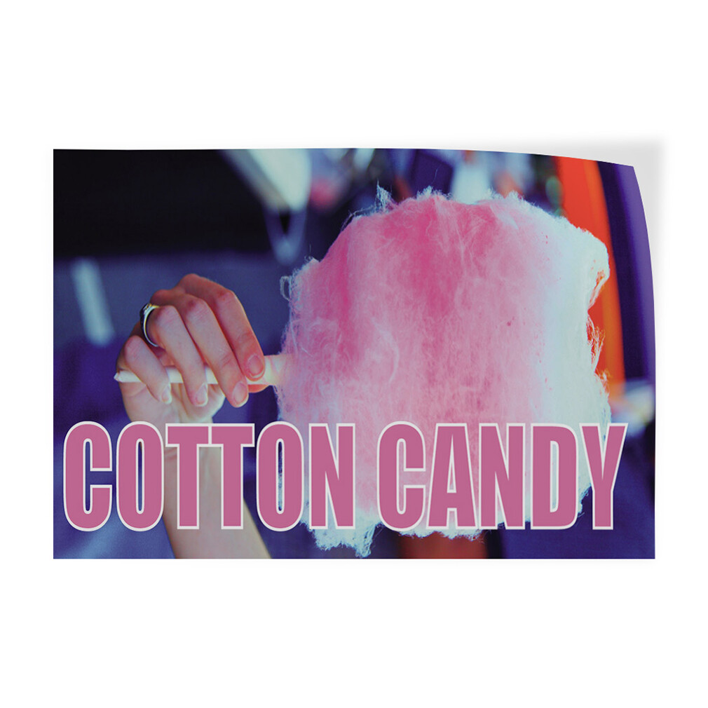 Decal Stickers Cotton Candy Outdoor Advertising Printing F Store Sign Label