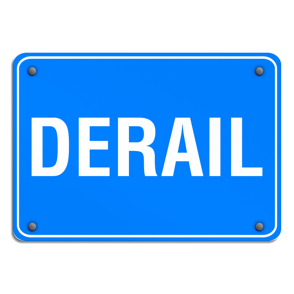 Aluminum Horizontal Metal Sign Derail B Traffic Weatherproof Street Signage