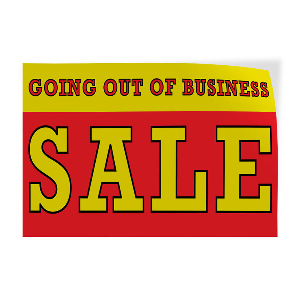 Decal Stickers Going out of Business Sale E Vinyl Store Sign Label Business