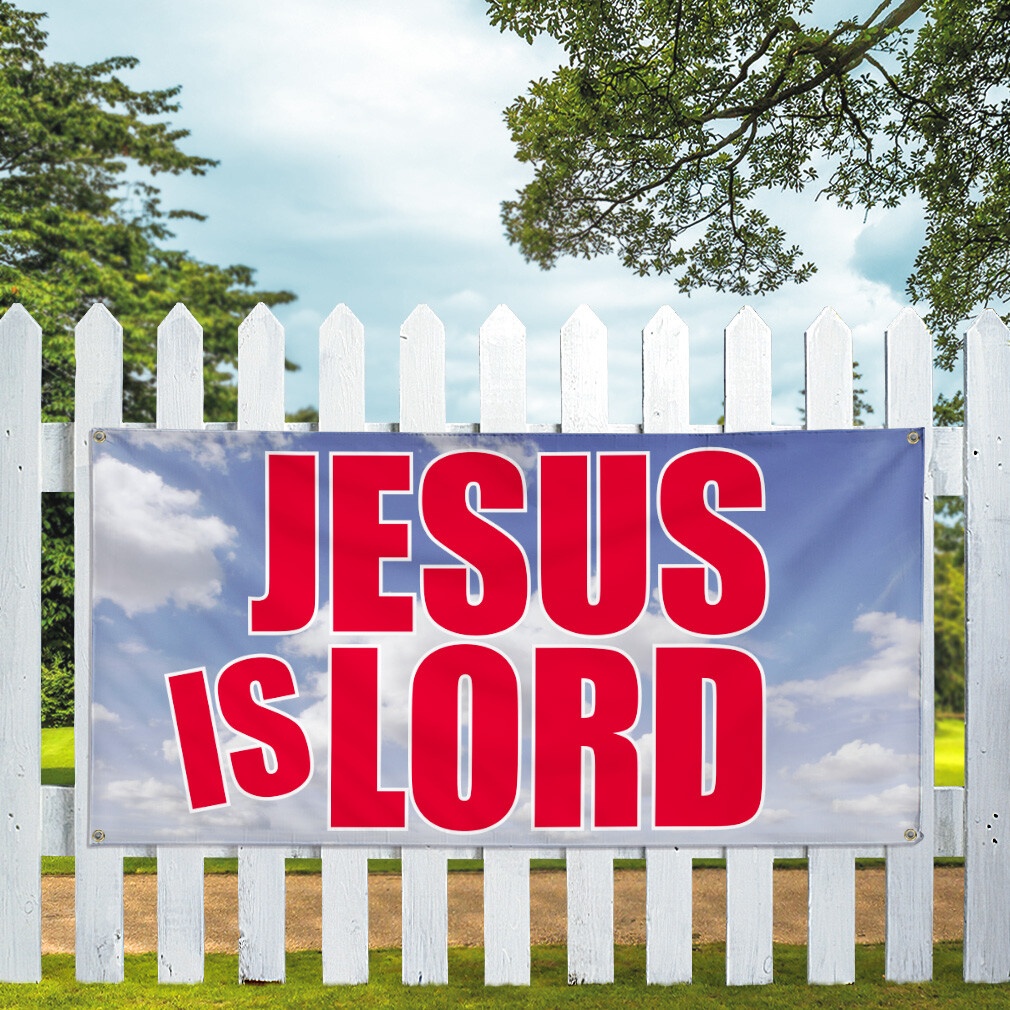 Vinyl Banner Multiple Sizes Jesus Is Lord Business Inspiration & Motivation God