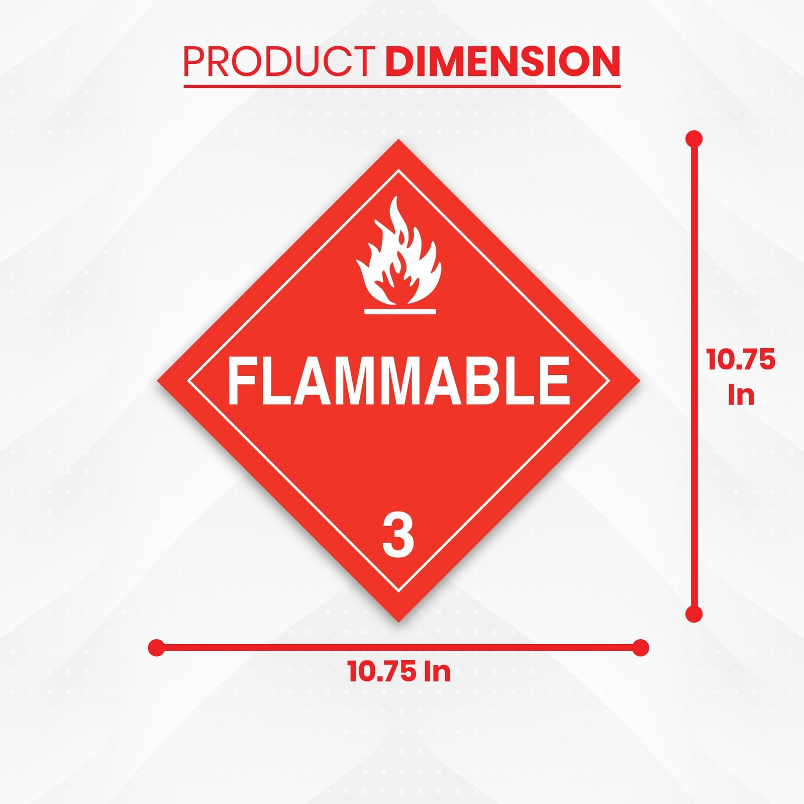 15 x Flammable Stickers and Decals | 10.75 x 10.75 Flammable Sign | Placard S…
