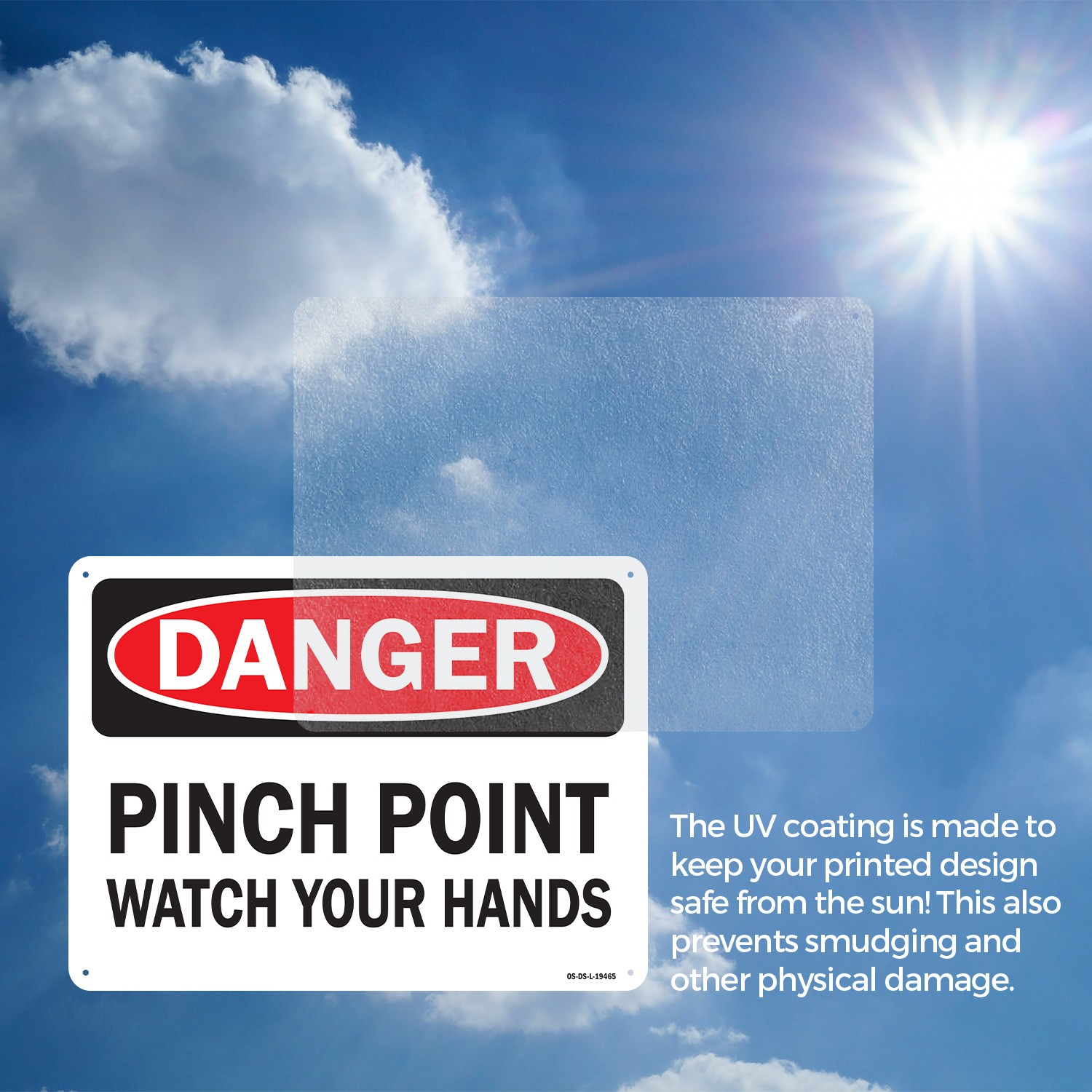 Pinch Point Watch Your Hands OSHA Danger Sign Metal, Plastic, Decal 5 or 10 Pack