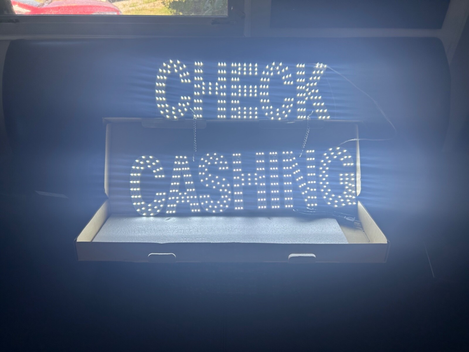 Bright White 10000k LED Light sign check cashing 