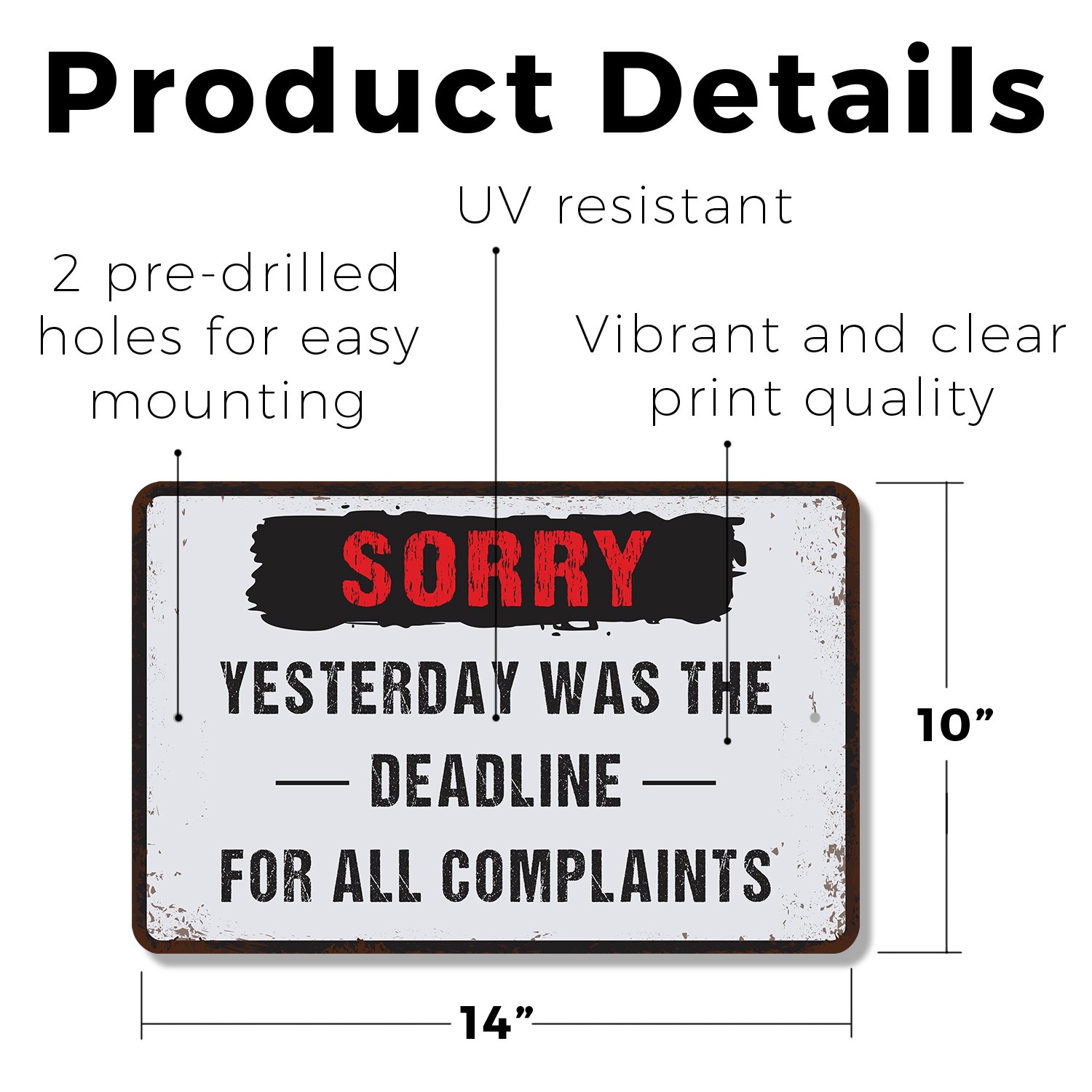 Office Complaint Funny Sign Take A Number Now Cry Durable Perfect for Break