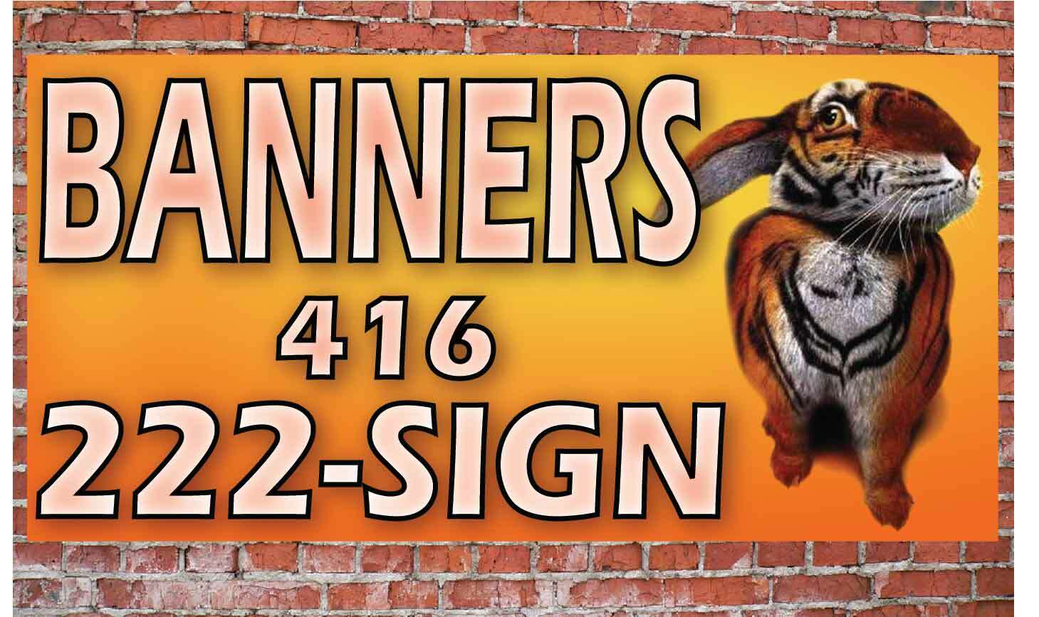 Banner 26×48 advertising for business & fun / one side print / full colour print