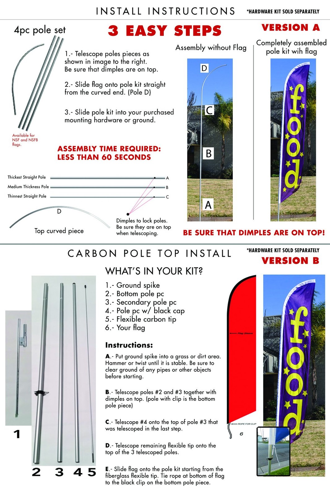 Auto Glass Advertising Feather Banner Swooper Flag Sign with Flag Pole Kit an…