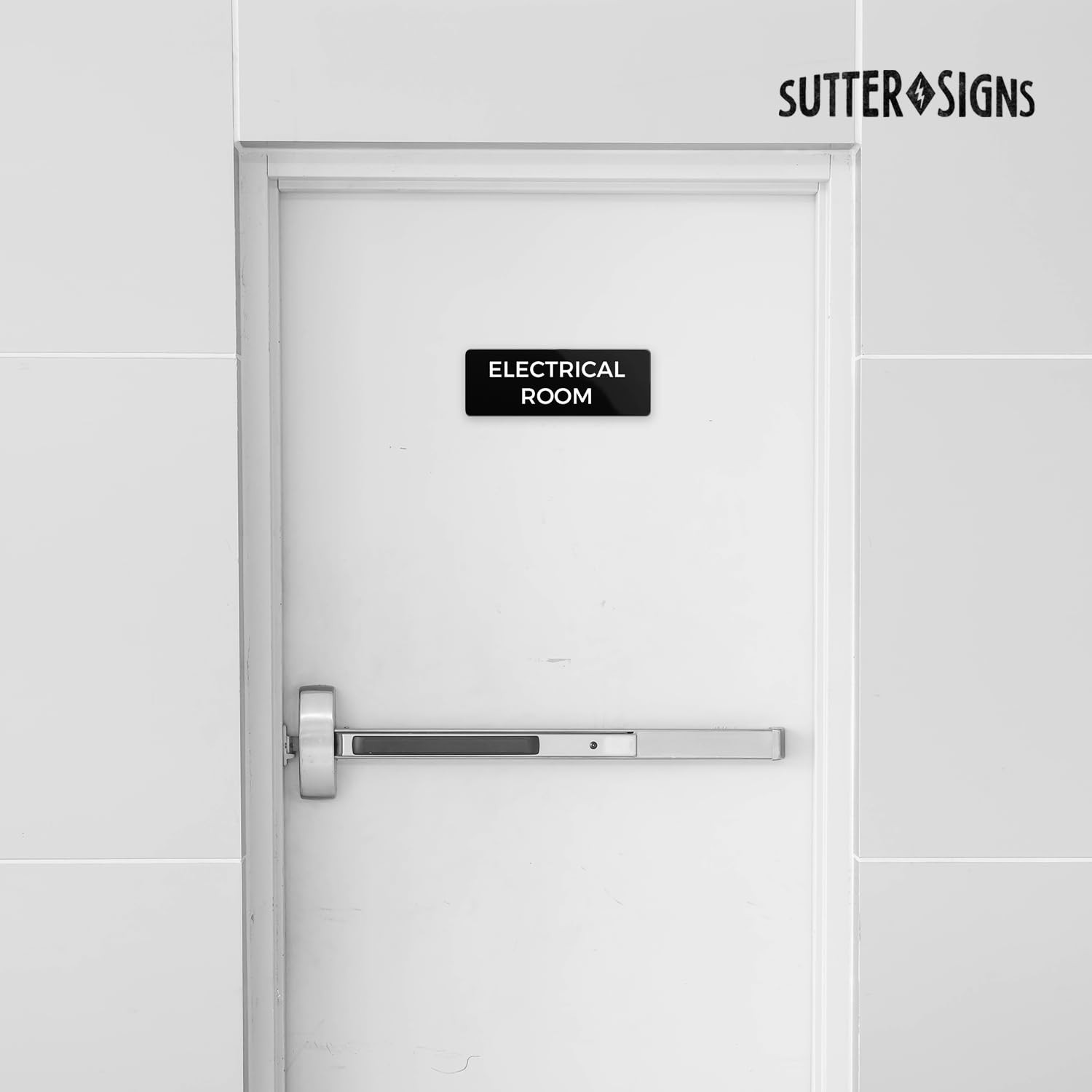 Electrical Room Sign, Durable ABS Plastic with Full Adhesive Backing, Sign fo…