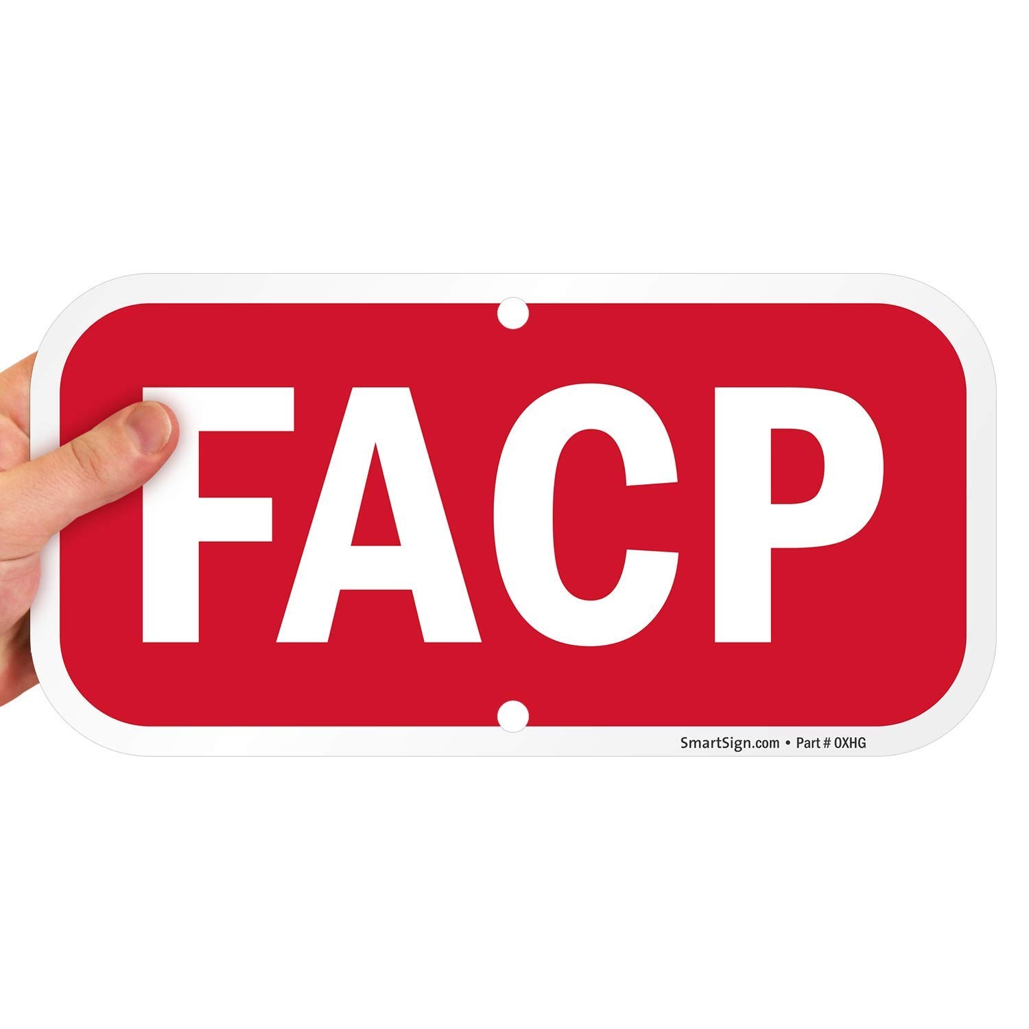 6×12 Inch FACP Fire Alarm Control Panel Aluminum Sign Warning Notice Board