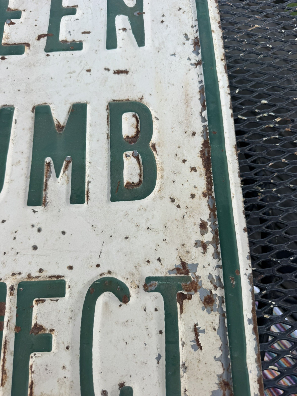 Green Thumb Project-Solid Steel Street Sign-1978-SUPER RARE- One of a kind
