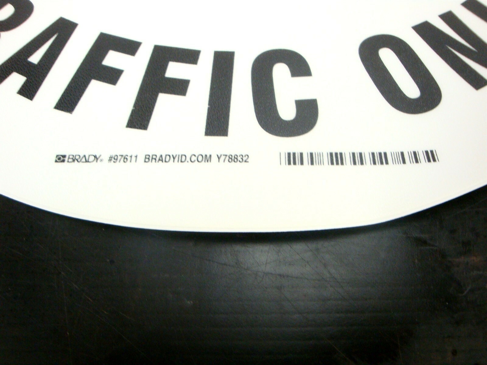 (NEW) Large 17″ PEDESTRIAN TRAFFIC ONLY Floor SIGN with GRIP NON-SLIP SURFACE