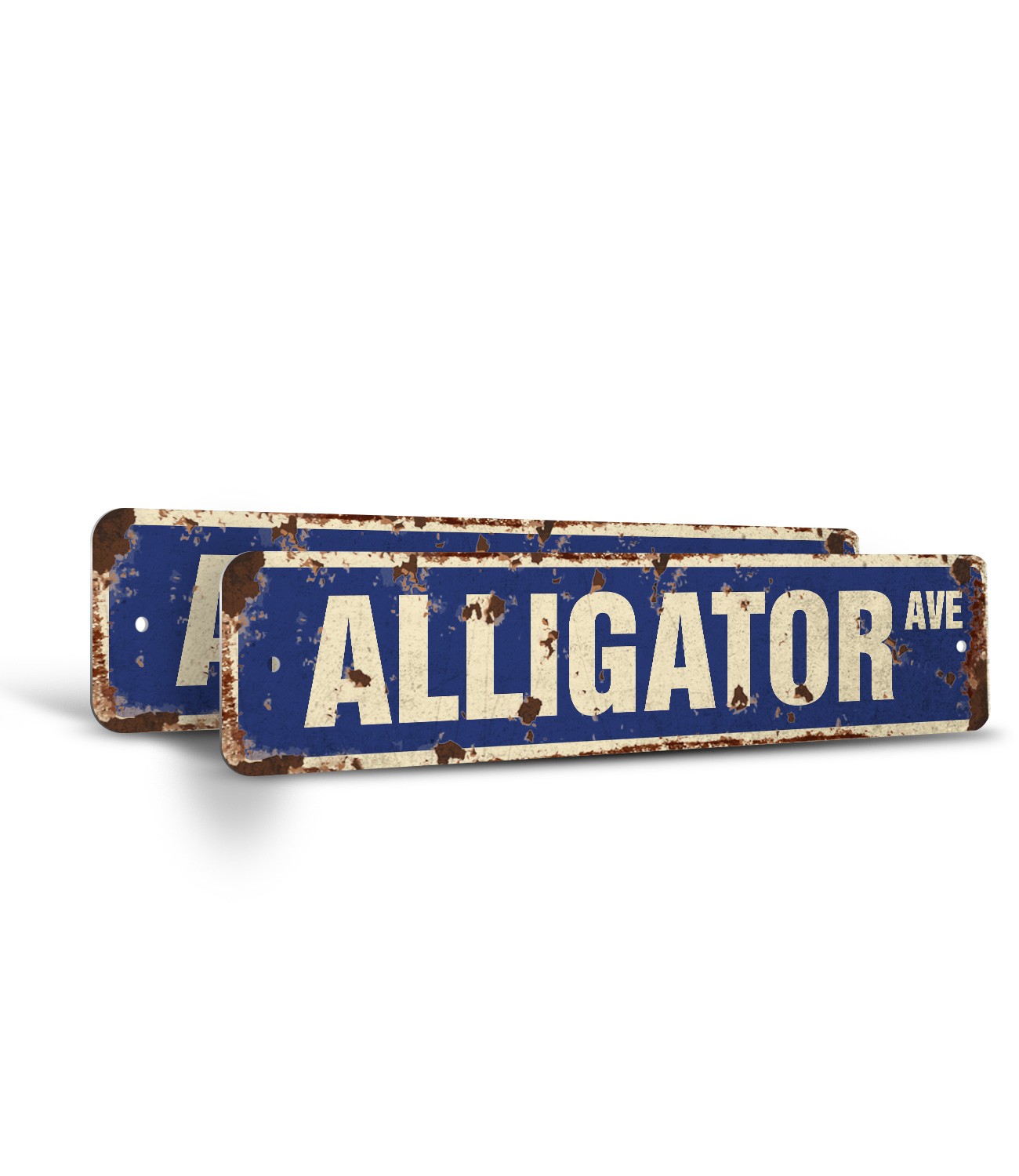 ALLIGATOR Vintage Style Rustic Street Sign Metal gator hunting hunters skin