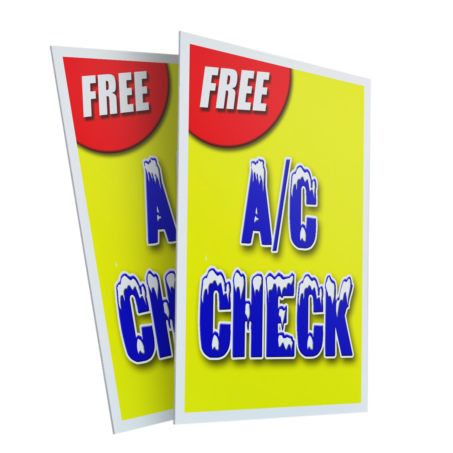 A-frame Sidewalk Free Ac Check 24″ x 36″ Double Sided A-Frame Sidewalk Sign