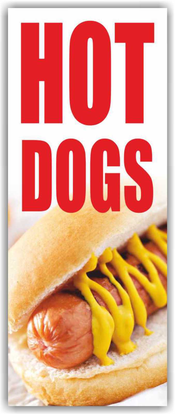 HOT DOGS Advertising Banner Vinyl Mesh Sign Street Food Sandwich Restaurant Bar