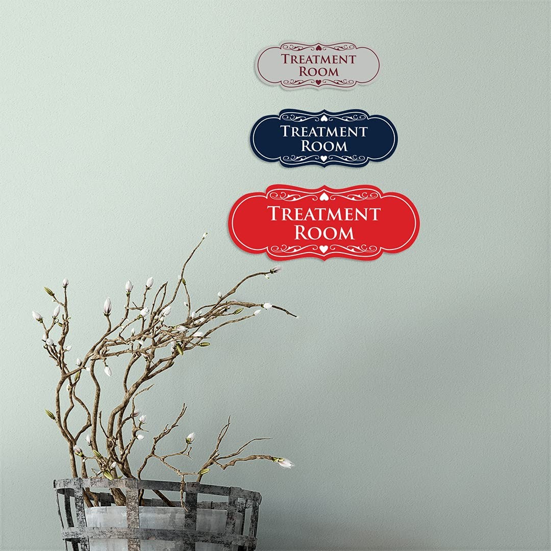 Designer Treatment Room Sign (Black/Gold) – Small 1 Pack