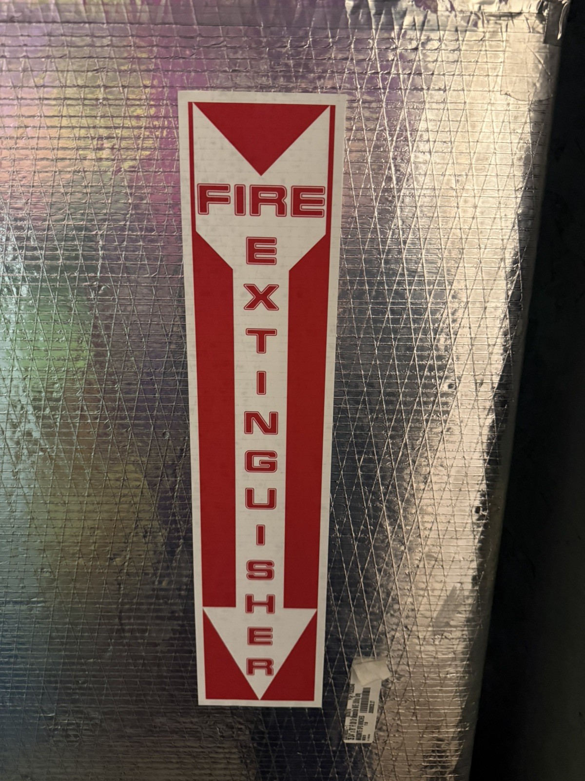 Fire Extinguisher Sign- 18”H x 4”W-Adhesive Backed Fabric Solvent Printed In USA