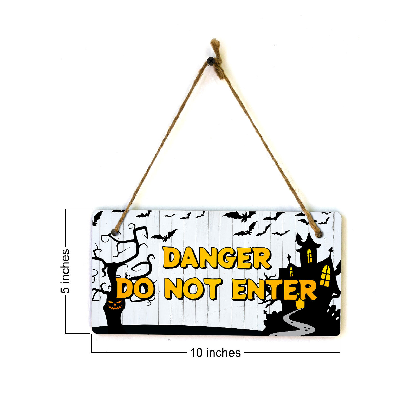 Danger Do Not Enter 5×10 Hanging Plus Wall or Door Sign