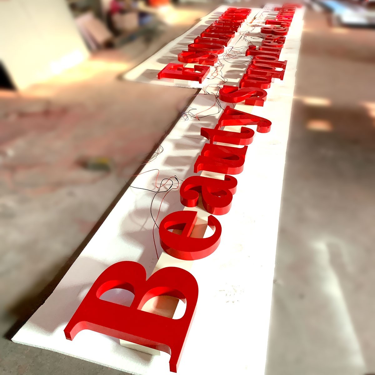 Custom outdoor metal personalized business signs acrylic logo sign wall decor