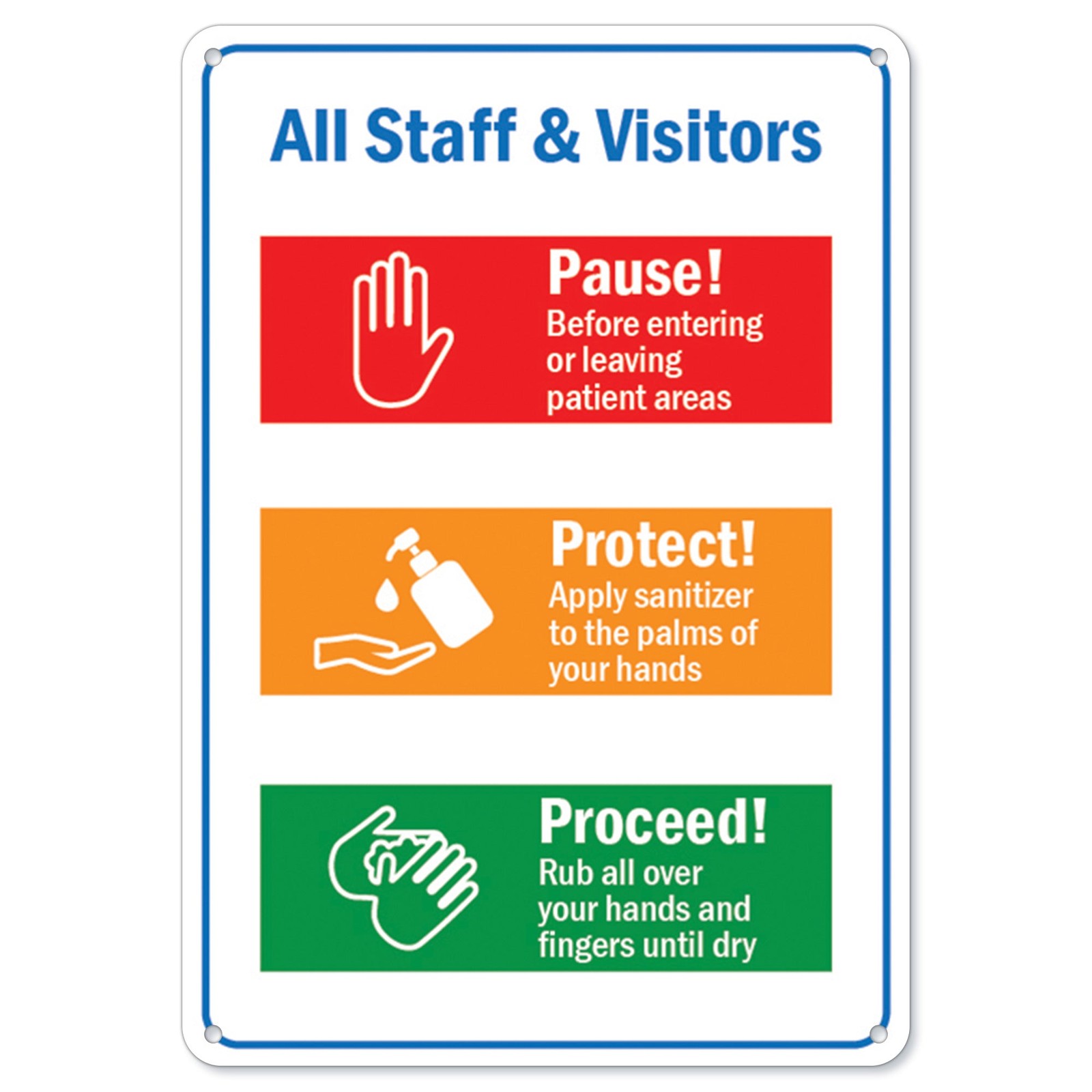 All Staff & Visitors OSHA Notice Sign Metal Plastic Decal
