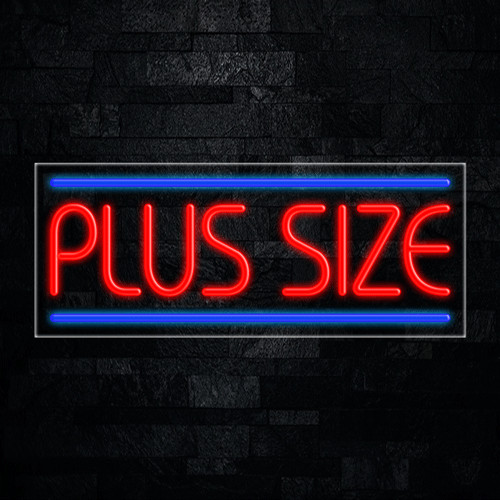 Plus Size LED Neon Sign 30″L x 12″H #30611