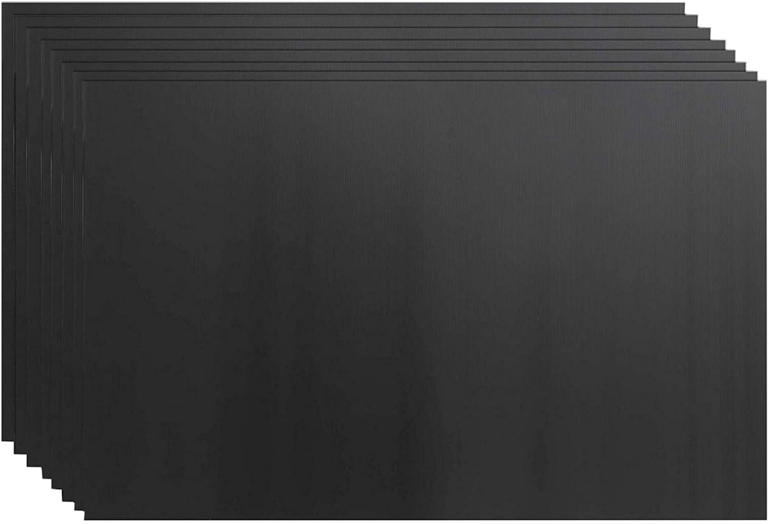 Black Corrugated Plastic Board Yard Signs – 24×36, 8 Pack