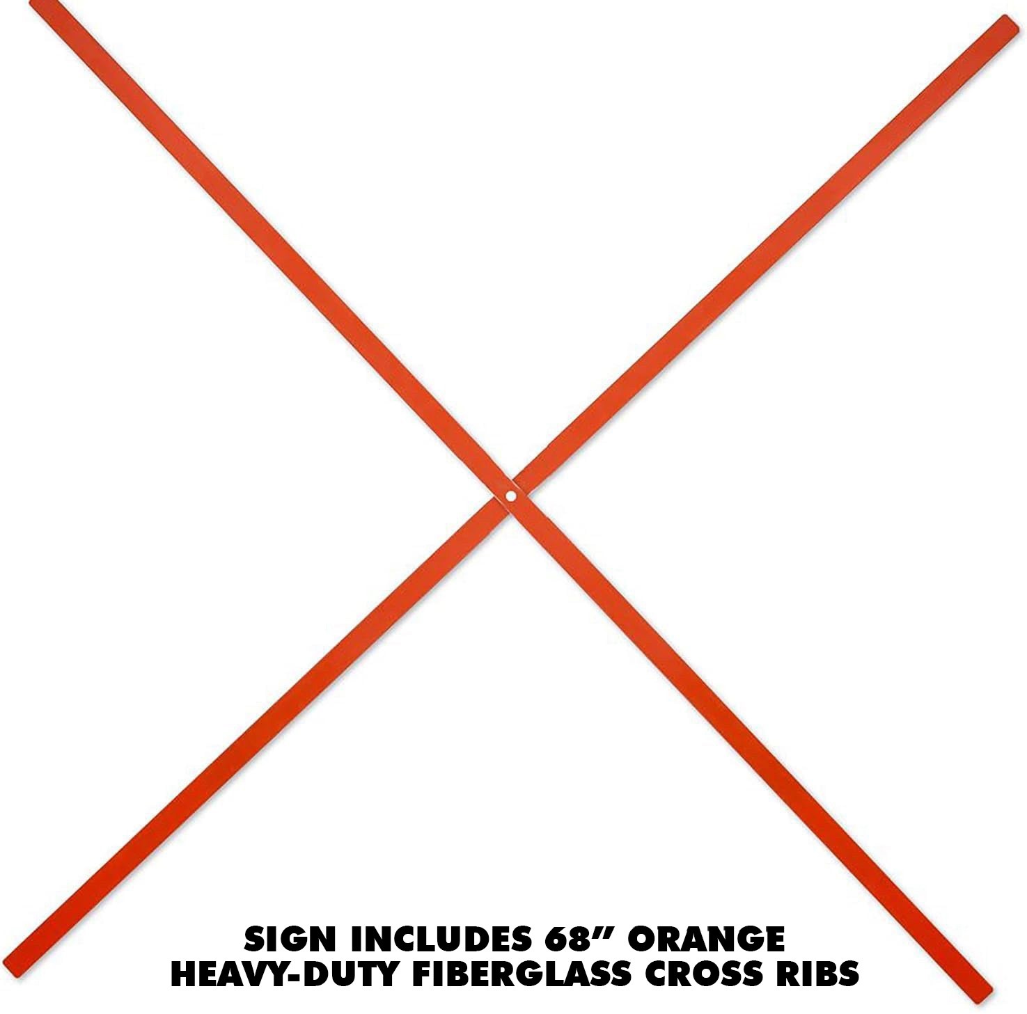 OrangeGear® 48″ x 48″ Custom Non-Reflective Vinyl Traffic Sign & Cross Ribs