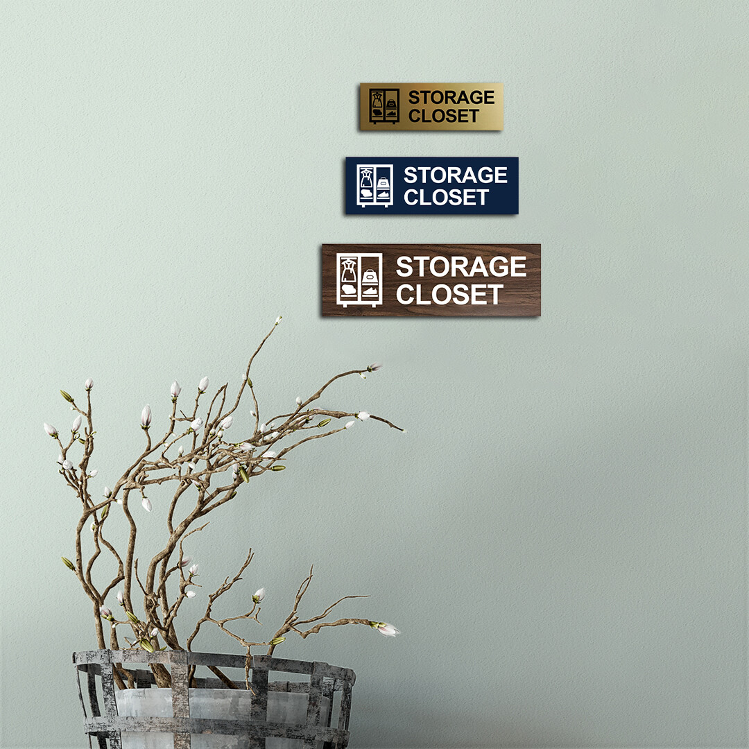 Basic Storage Closet Wall or Door Sign