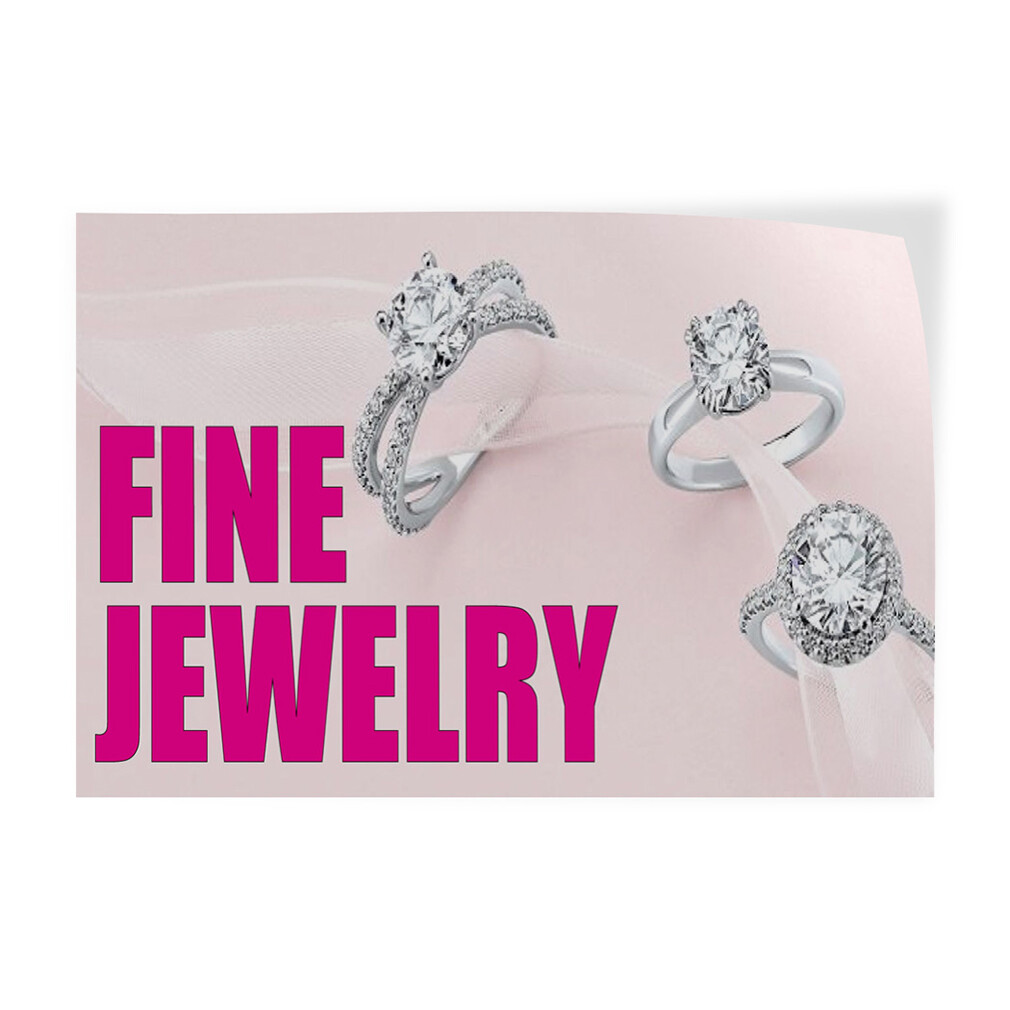 Decal Stickers Fine Jewelry Outdoor Advertising Printing B Store Sign Label