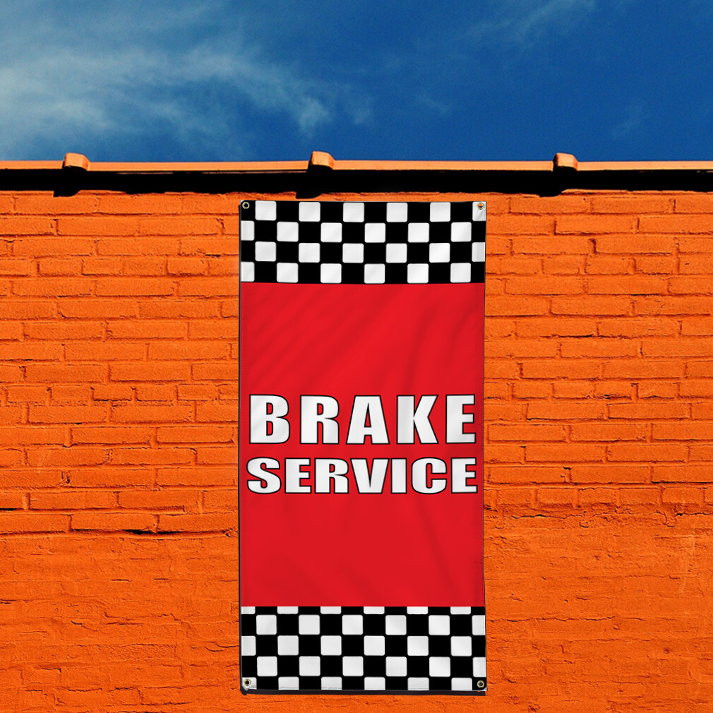 Vertical Vinyl Banner Multiple Sizes Brake Service Auto Body Shop Car Repair G
