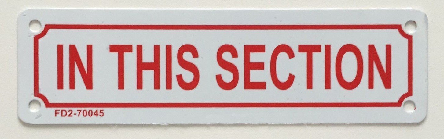 IN THIS SECTION SIGN ( ALUMINIUM 2X7 )-REF24-1027