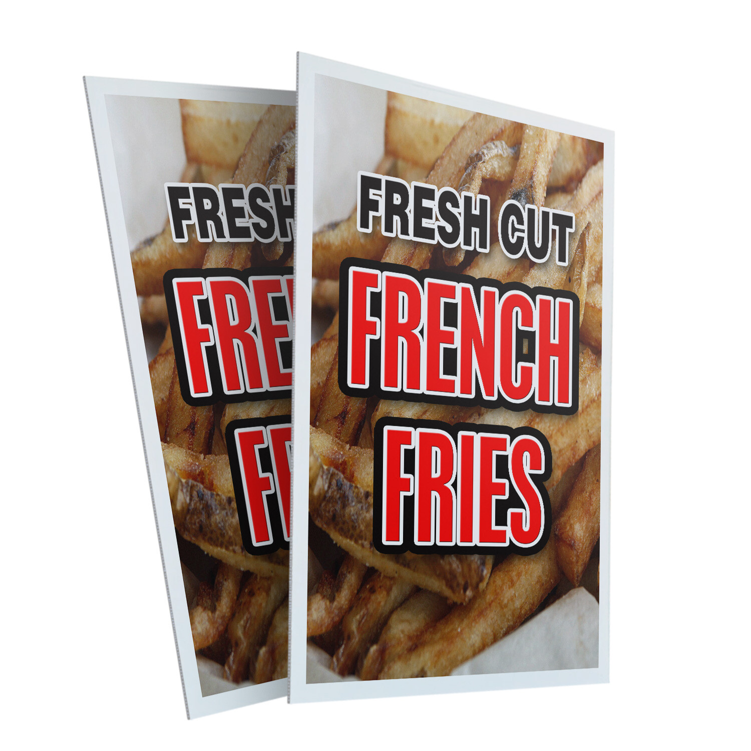 A-frame Sidewalk Coroplast Fresh Cut French Fries 24″ x 36″ Double Sided A-Frame