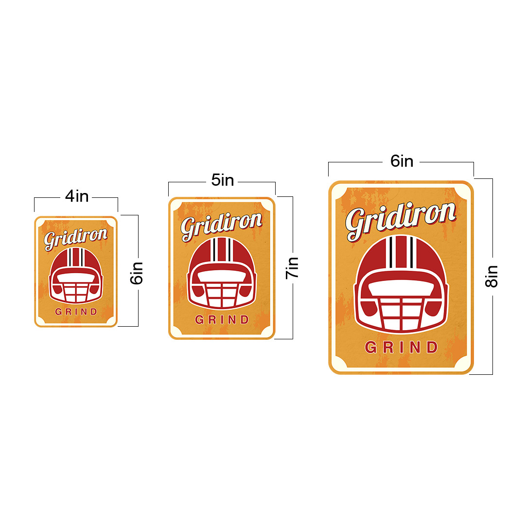 Portrait Round Plus Gridiron Grind Wall or Door Sign