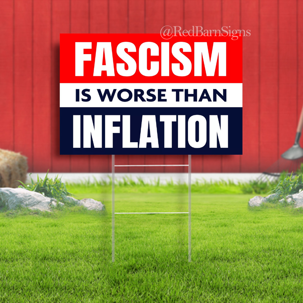 Fascism – Anti-Trump 2025 Yard Sign w/ stake