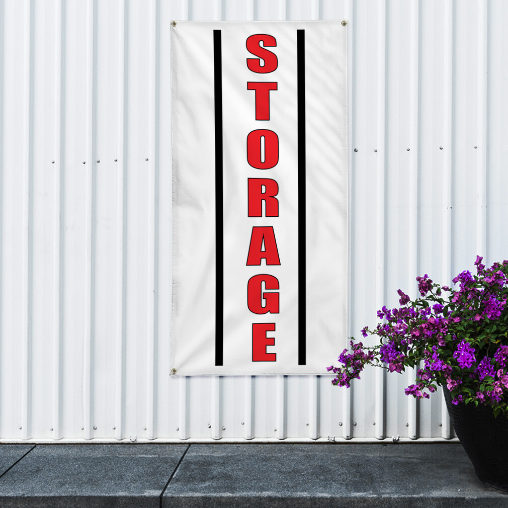 Vertical Vinyl Banner Multiple Sizes Storage Business Business Outdoor