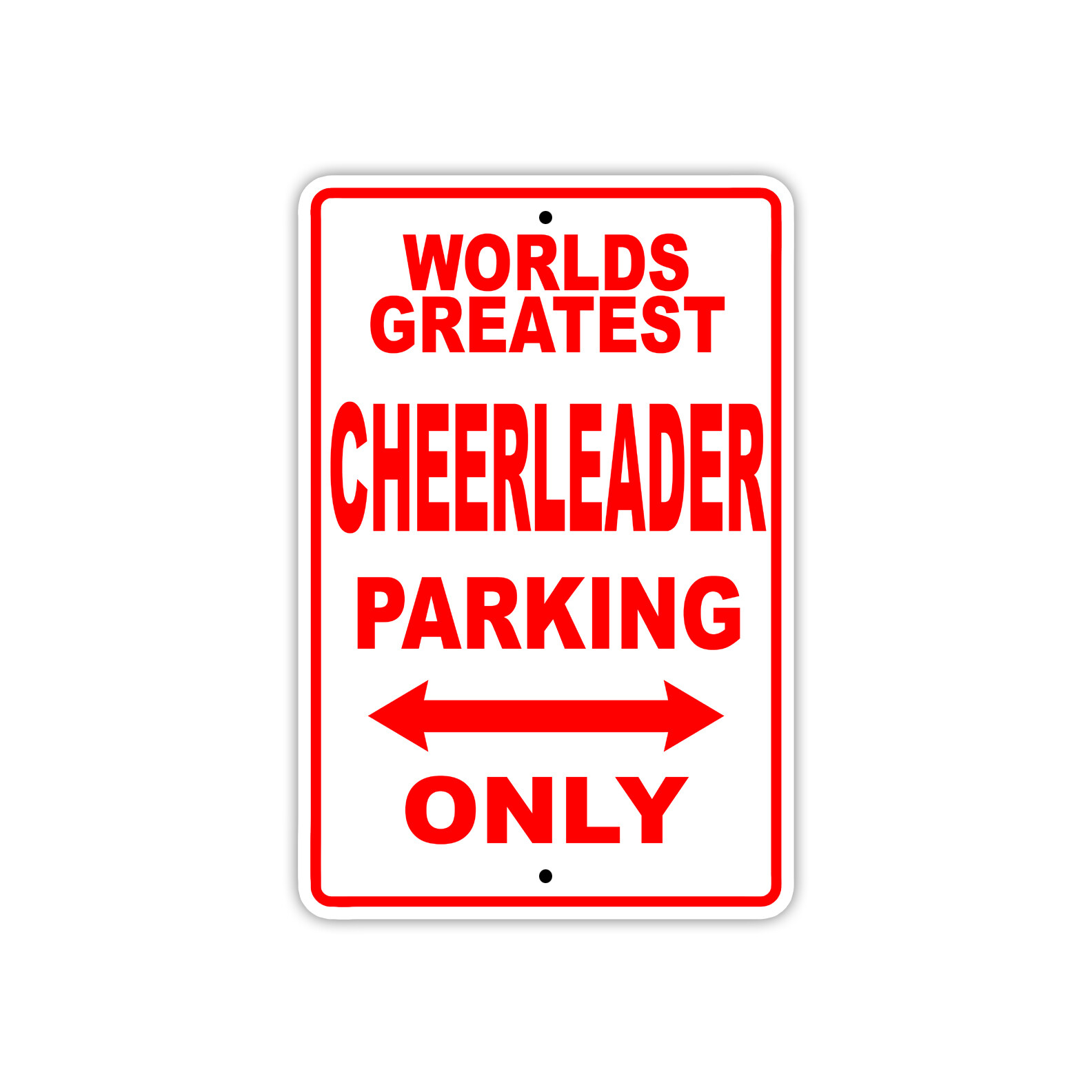 World’s Greatest Cheerleader Parking Gift For Cheerleader Aluminum Metal Sign